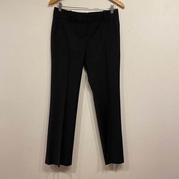 Ann Taylor Black Wool Straight Leg Office Work Suit Pants Size 2 - Picture 1 of 5